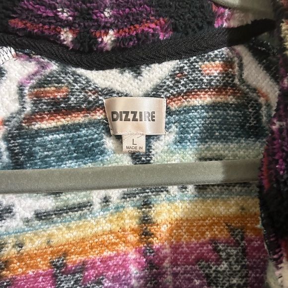 Women’s Dizzire Sherpa zip up sweatshirt size L - Picture 2 of 4